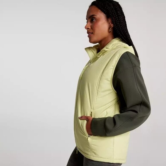 NWT Calia Women's Light Green Hooded Puffer Vest Packable Zipper Size L 2894 - Picture 8 of 13